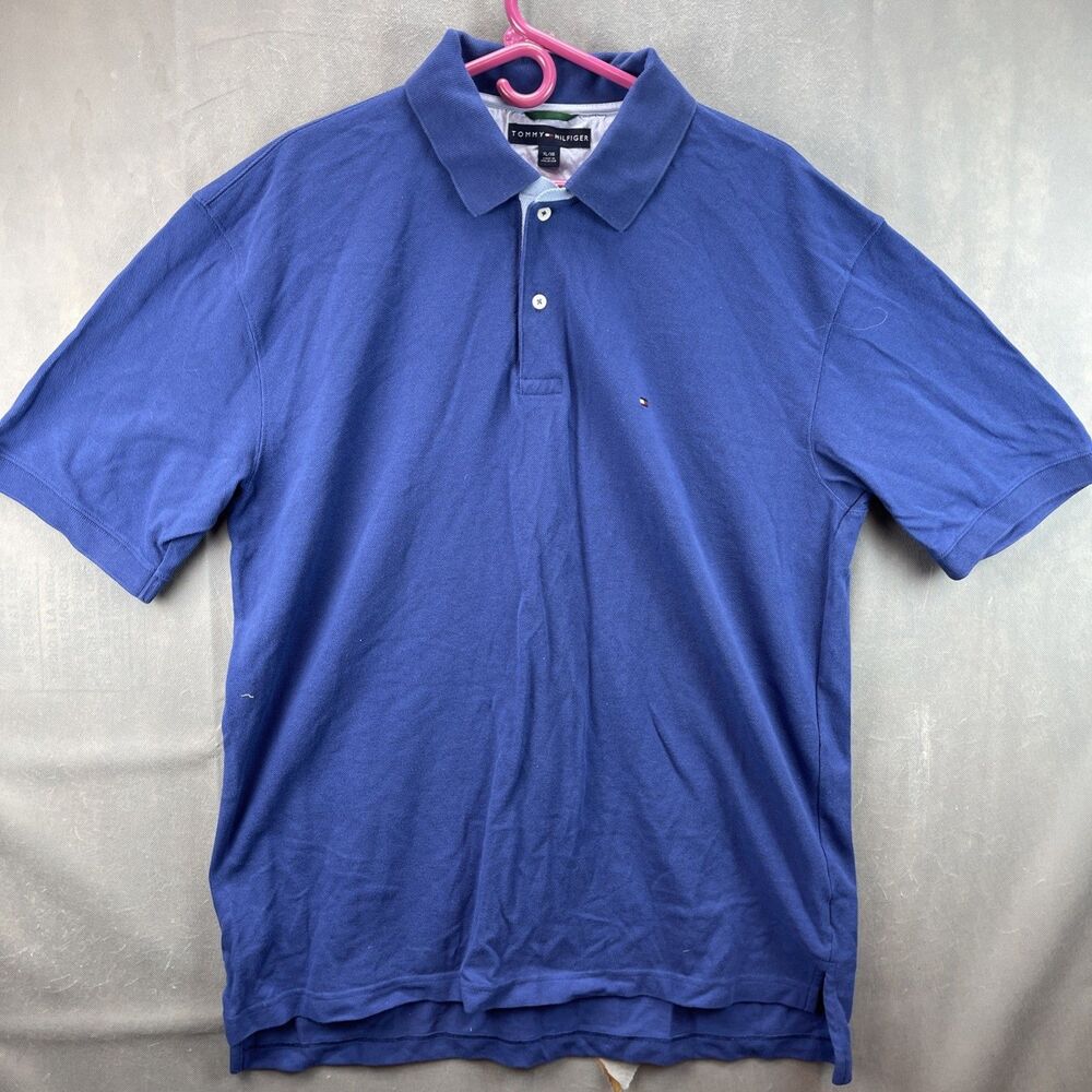 Tommy Hilfiger Men’s Short Sleeve Shirt Polo Blue X-Large
